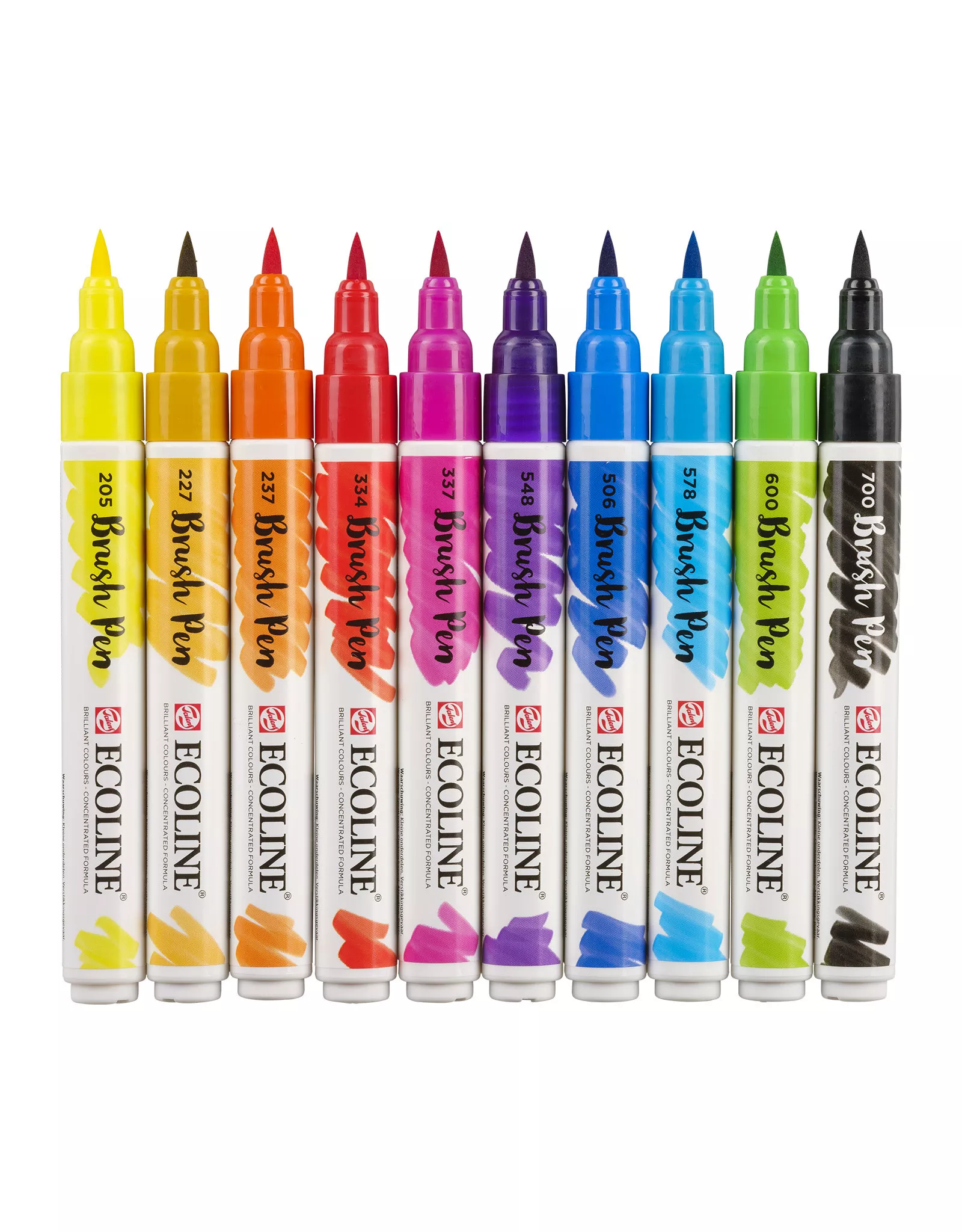 Ecoline Watercolour Brush Pen, Basic Set of 10