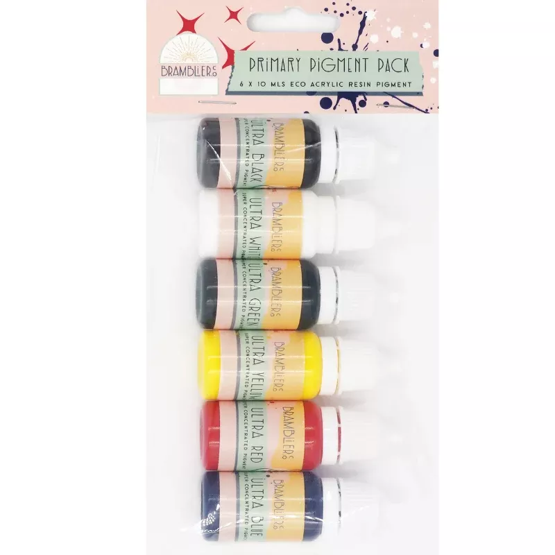 Ecrylimer Eco Resin Pigments, assorted colours, 6x10ml