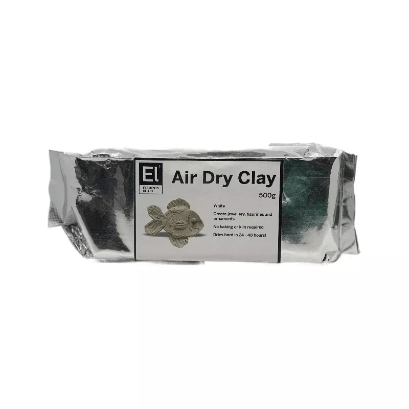 Elements of Art Air Dry Clay, White, 500g