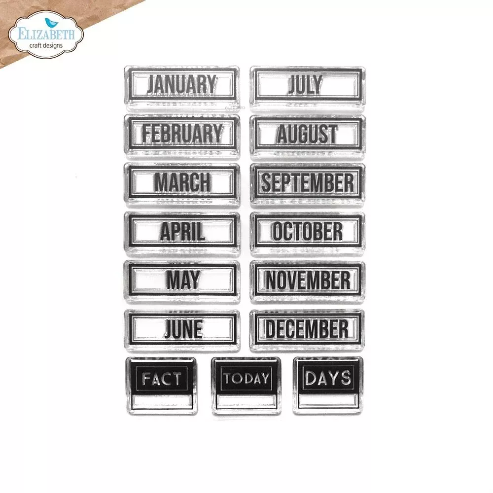 Elizabeth Craft Clear Stamps Months