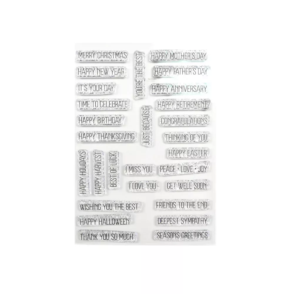 Elizabeth Craft Designs Clear Stamp Set - All Occasions Sentiments, CS329