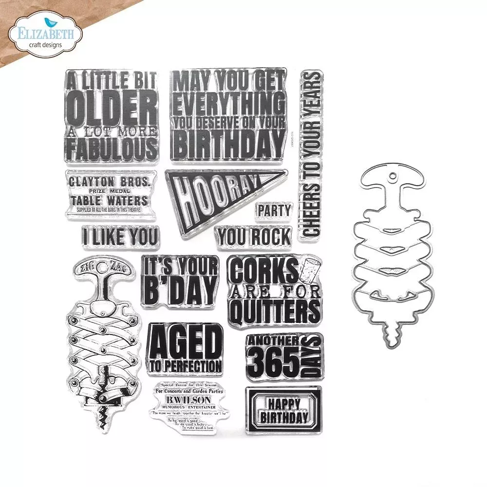 Elizabeth Craft Stamp And Die Set Celebrations