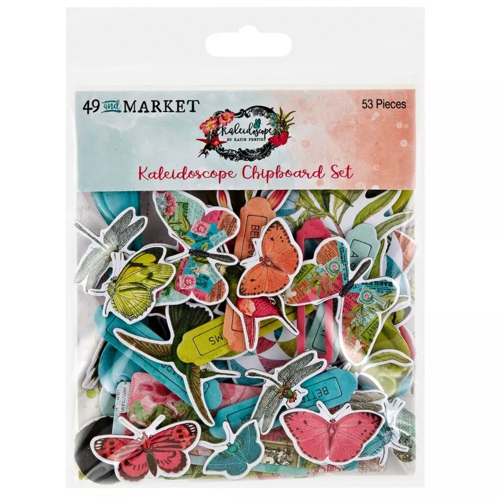 Embellishments: 49 And Market Chipboard Set-Kaleidoscope