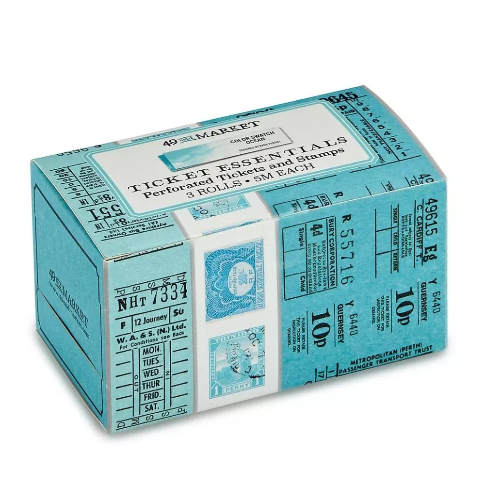 Embellishments: 49 and Market-Color Swatch: Ticket Essentials-Ocean