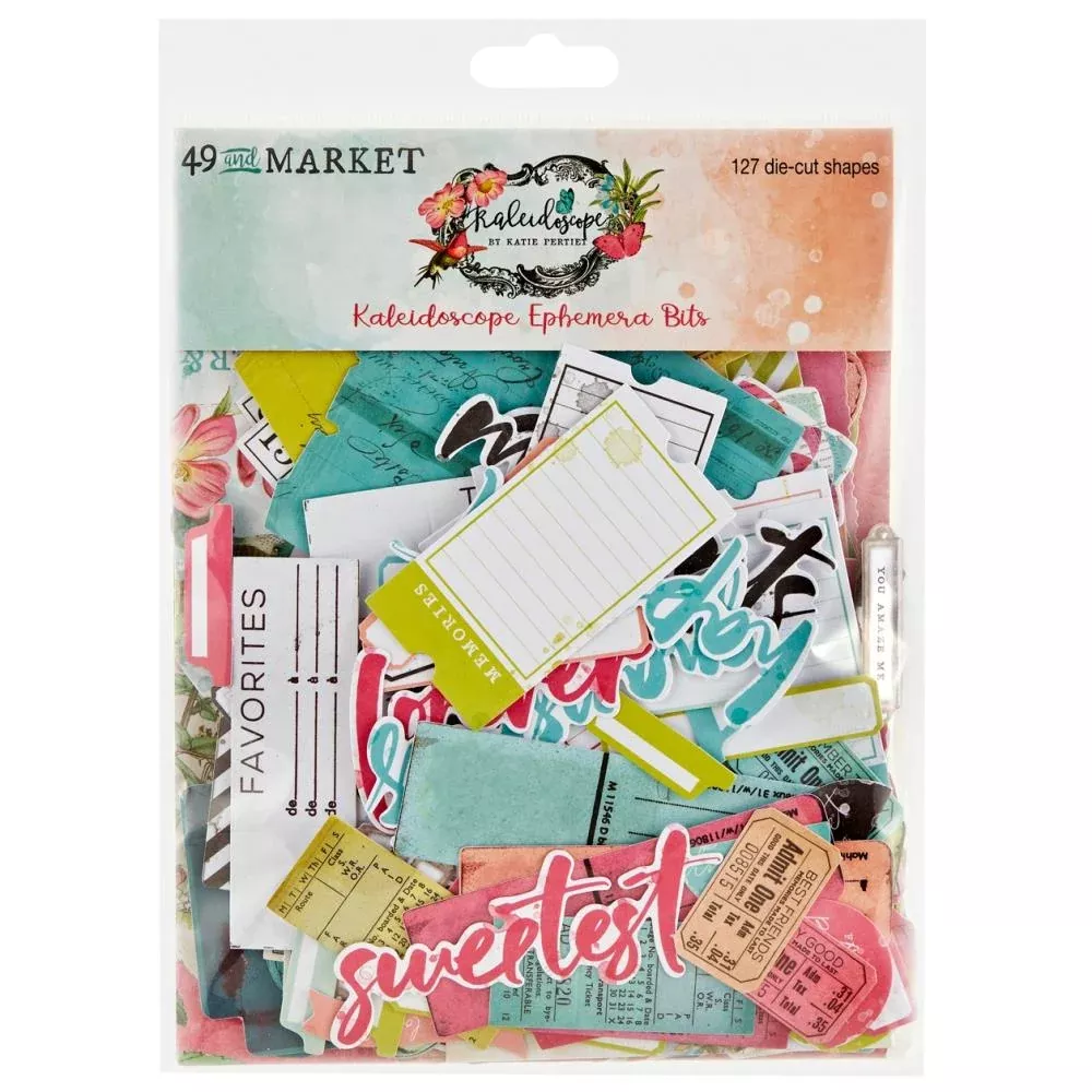 Embellishments: 49 And Market Ephemera Bits-Kaleidoscope