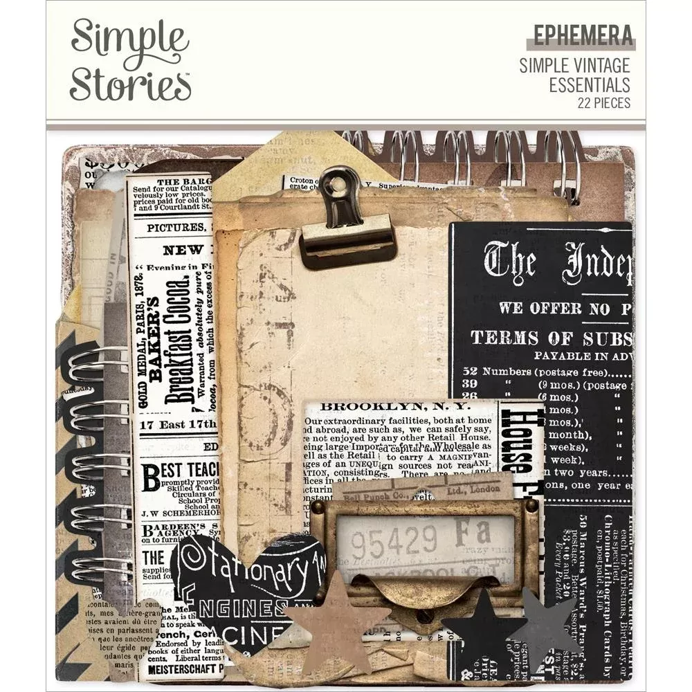 Embellishments: Simple Stories-Simple Vintage Essentials Ephemera 22/Pkg