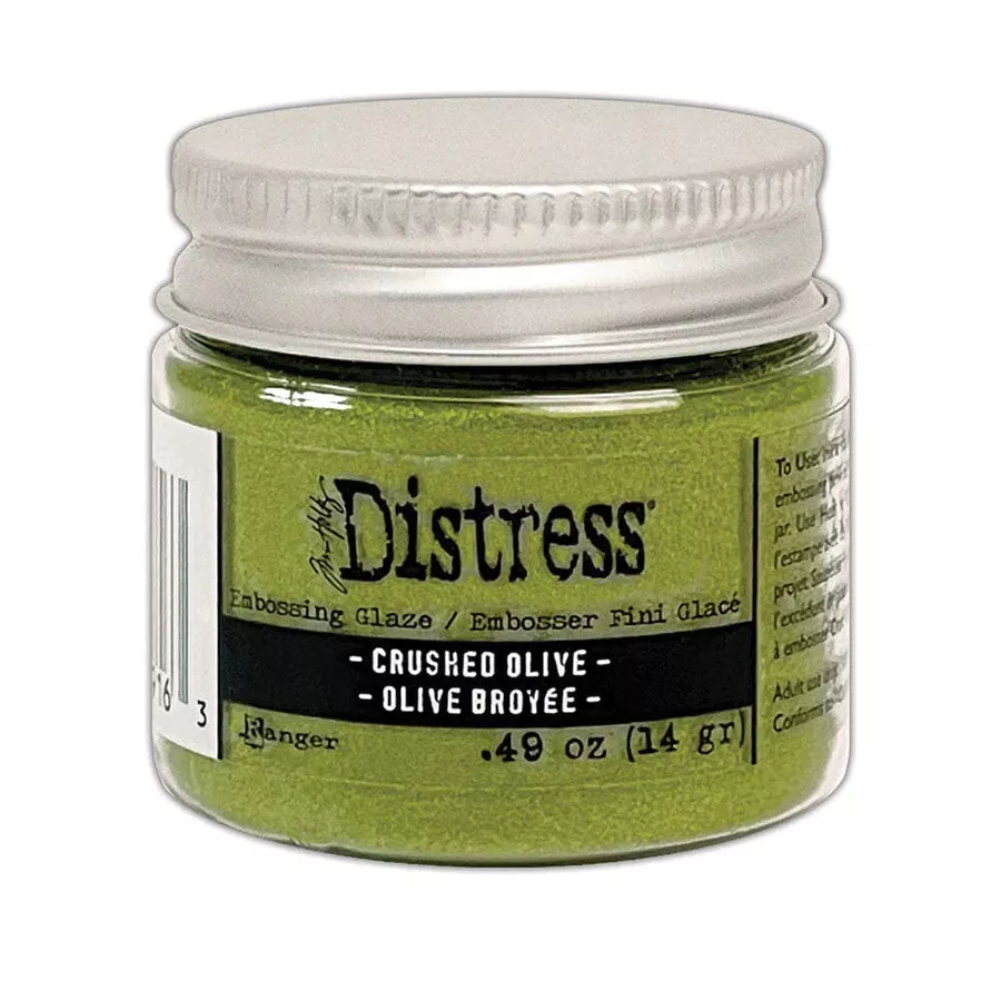 Embossing Powder: Tim Holtz Distress Embossing Glaze-Crushed Olive