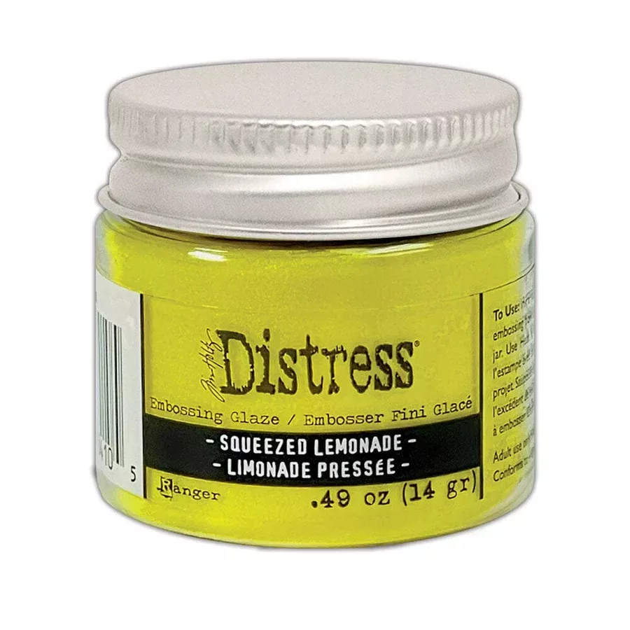 Embossing Powder: Tim Holtz Distress Embossing Glaze-Squeezed Lemonade