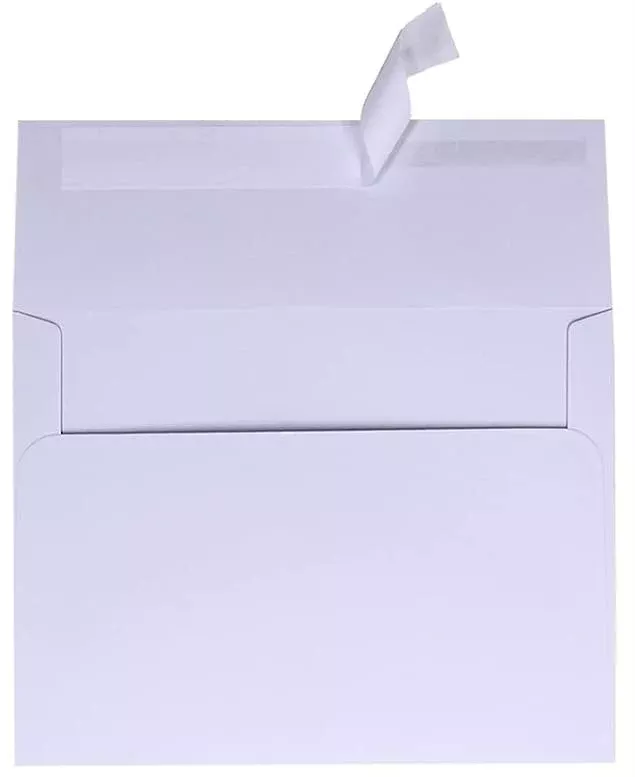 Envelopes: Purple Pinky Promises-A2 white envelopes-25 count
