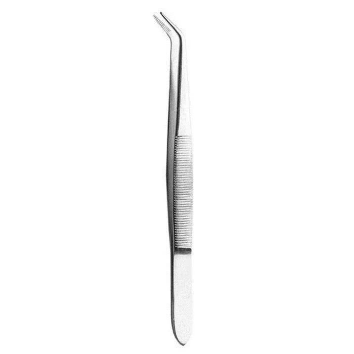 excel stainless steel tweezers curved point