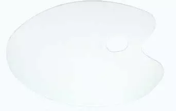 expression flat oval plastic palette