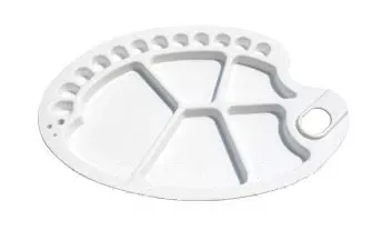 expression oval plastic palette