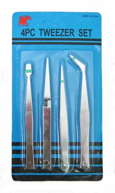 expression stainless tweezers set 4