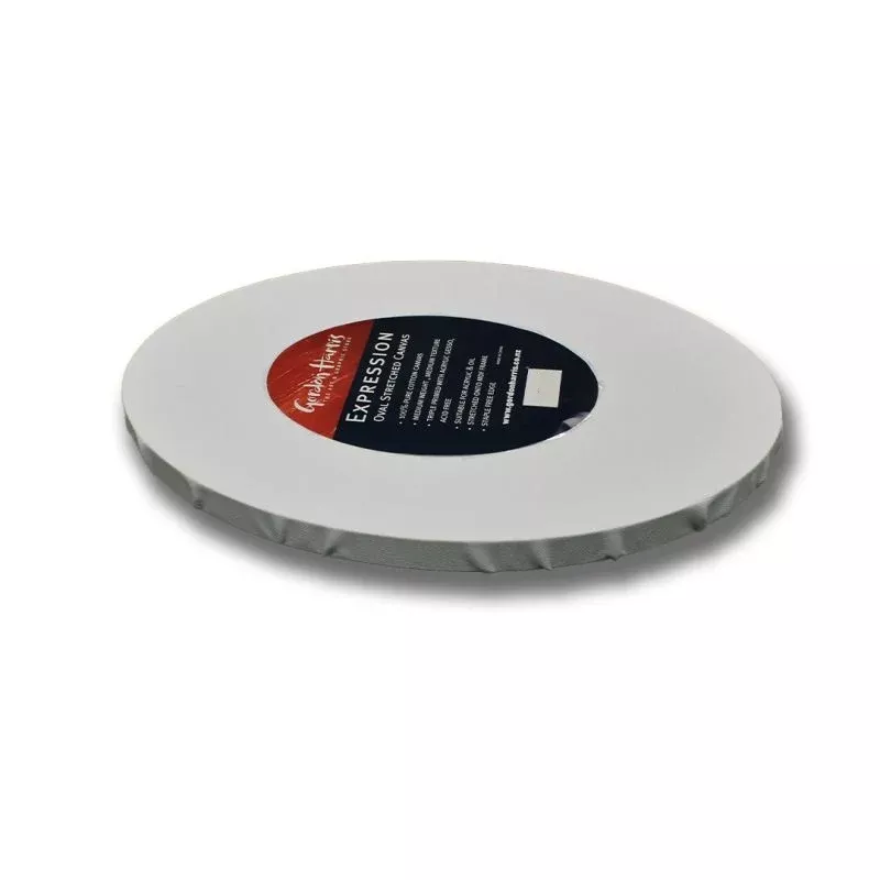 expression stretched canvas oval