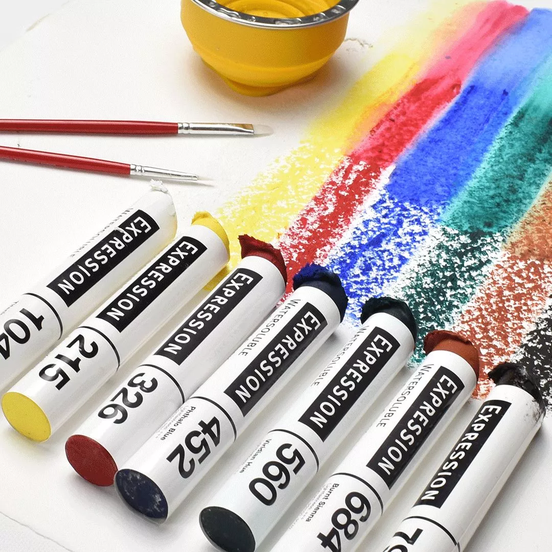 expression water soluble oil paint stick cadmium red hue