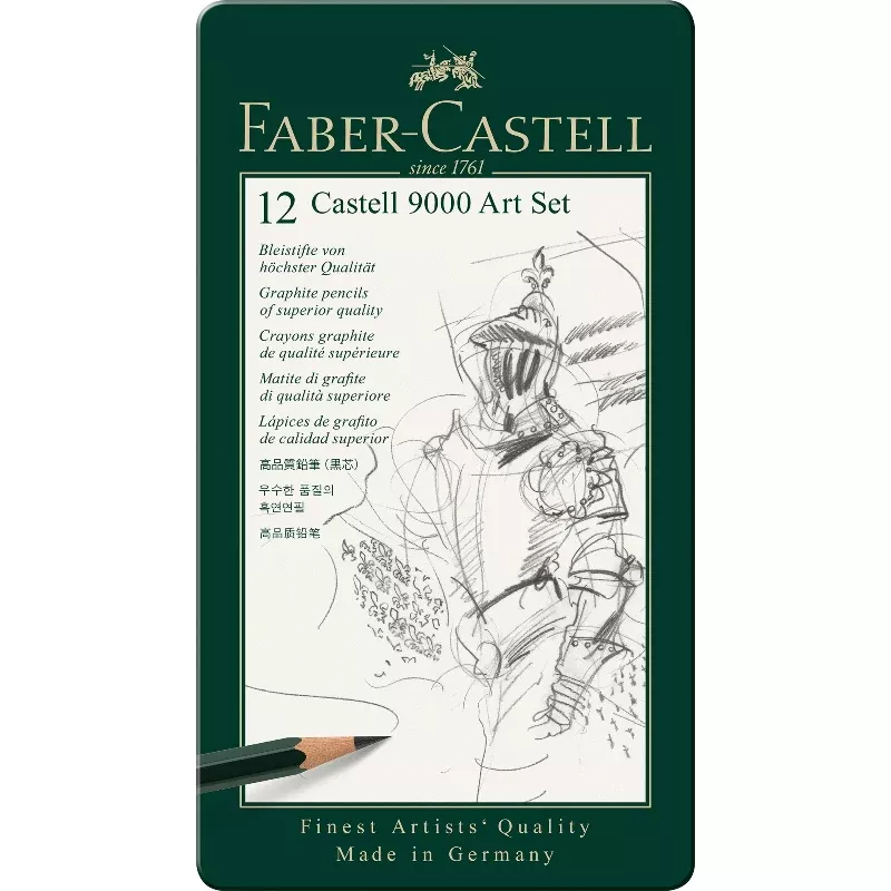 Faber-Castell 9000 Graphite Pencil Art Set, Asssorted, 12pcs