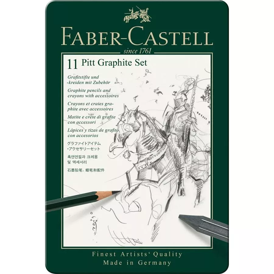 faber castell pitt graphite tin set 11