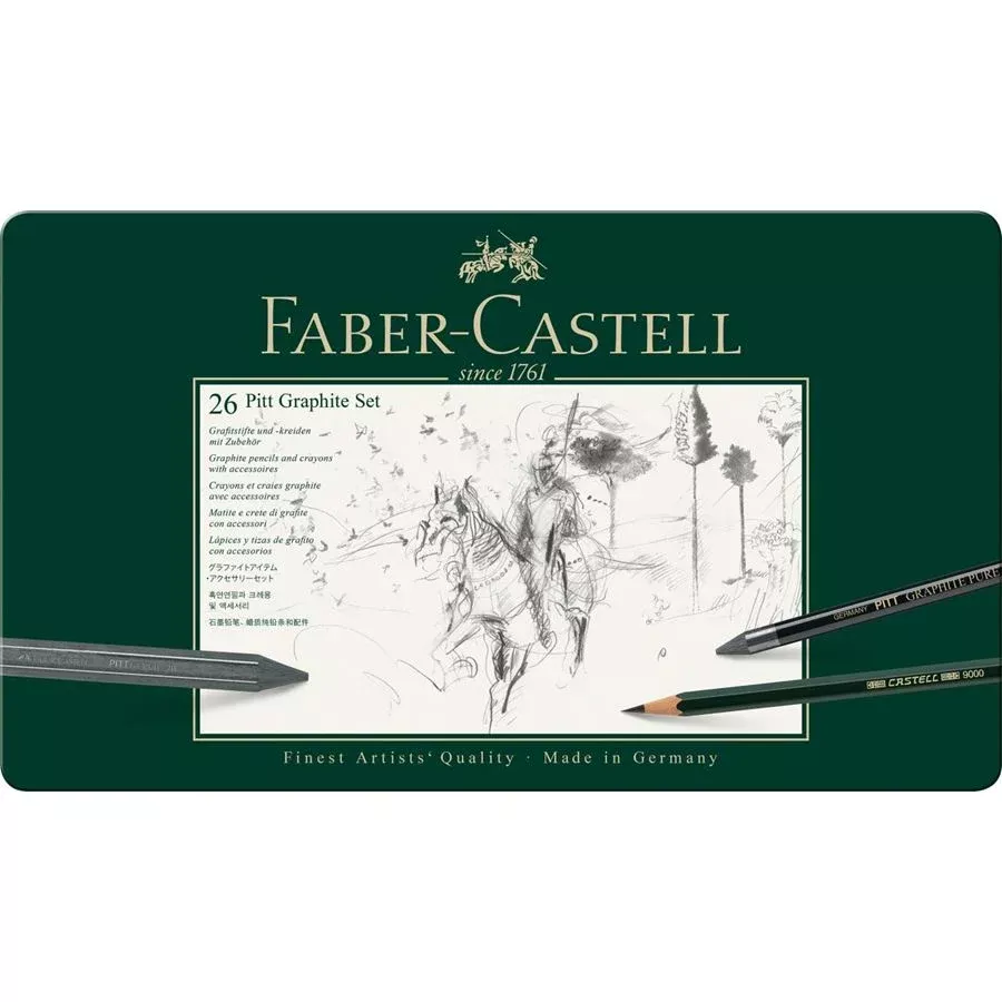 faber castell pitt graphite tin set 26