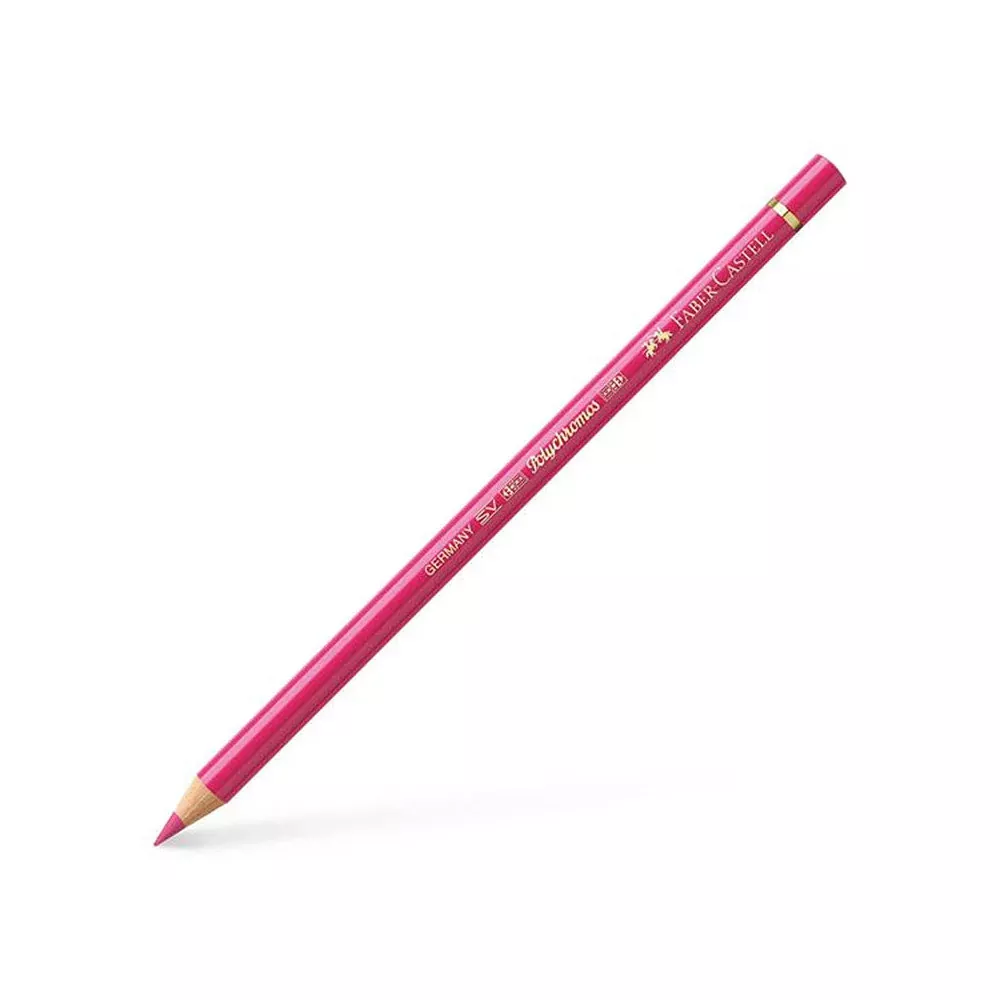 faber castell polychromos coloured pencil rose carmine 124