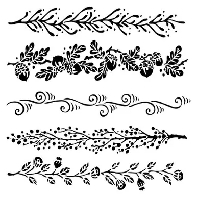 Fanciful Borders Stencil, 6" x 6"