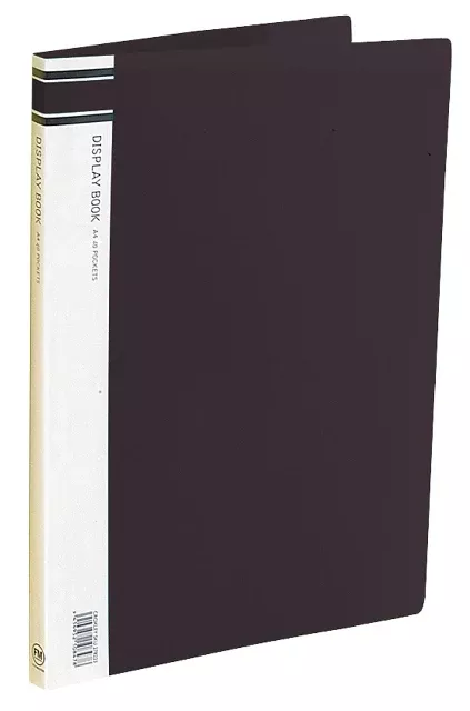 filemaster display book black 40 pocket