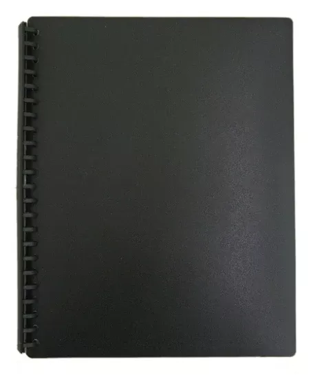 filemaster refillable display book black 20 pocket