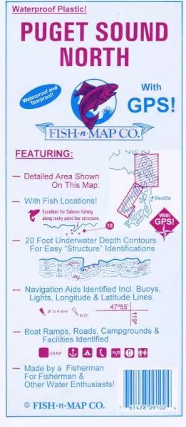 Fish-n-Map: Puget Sound North, Everett to Deception Pass