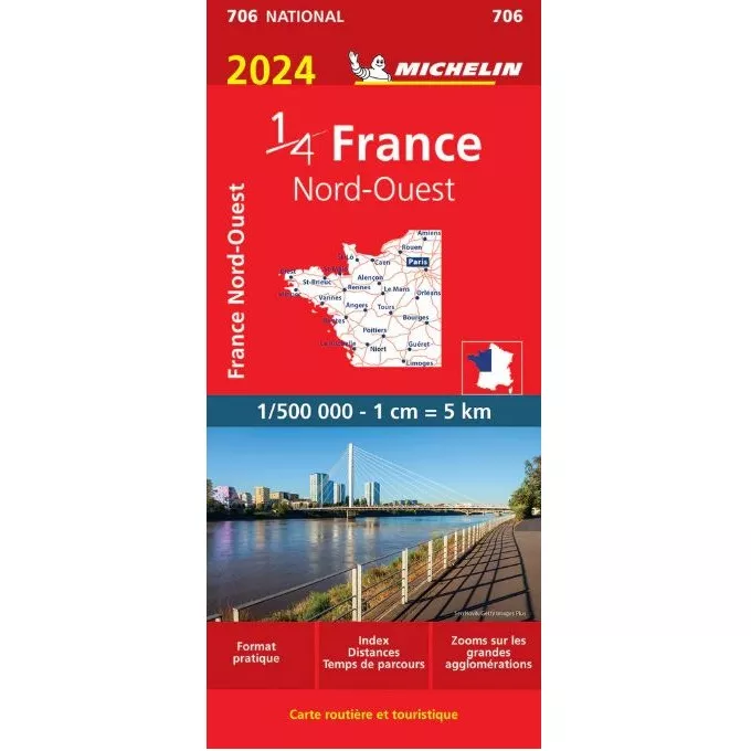 France Northwest Road Map 706