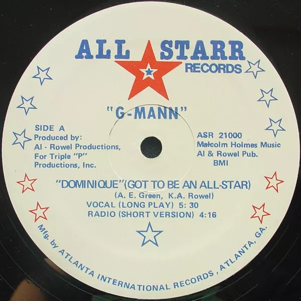 G-Mann - Dominique (Got To Be An All-Star) (12")