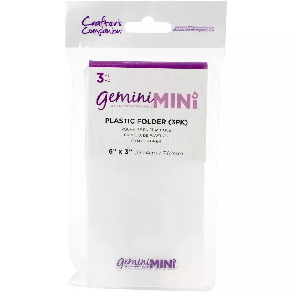 Gemini Mini Plastic Folder 6"X3" 3/Pkg