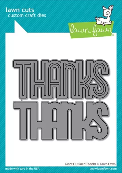 Giant Outlined Thanks - Dies - Lawn Fawn