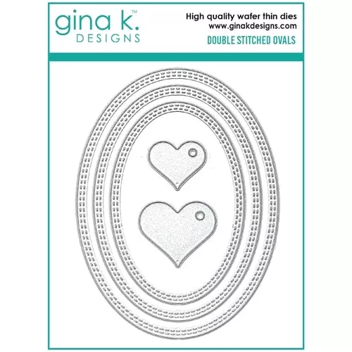 Gina K Designs DOUBLE STITCHED OVAL Die Set 0619