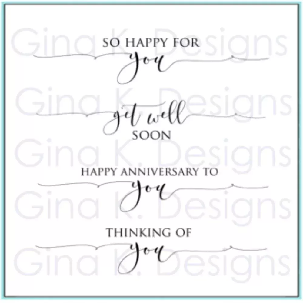 Gina K Designs STAMPS- Scripty Sayings 2 MINI