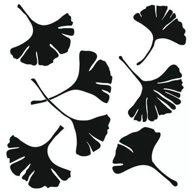Ginkgo Leaves Stencil, 6" x 6"
