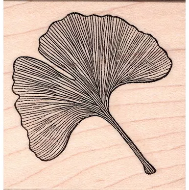 Ginko Leaf Rubber Stamp