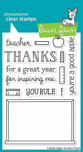 A Good Apple - Clearstamps - Lawn Fawn - 2nd grade