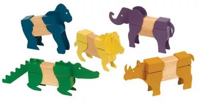 Guidecraft Block Mates Safari Animals