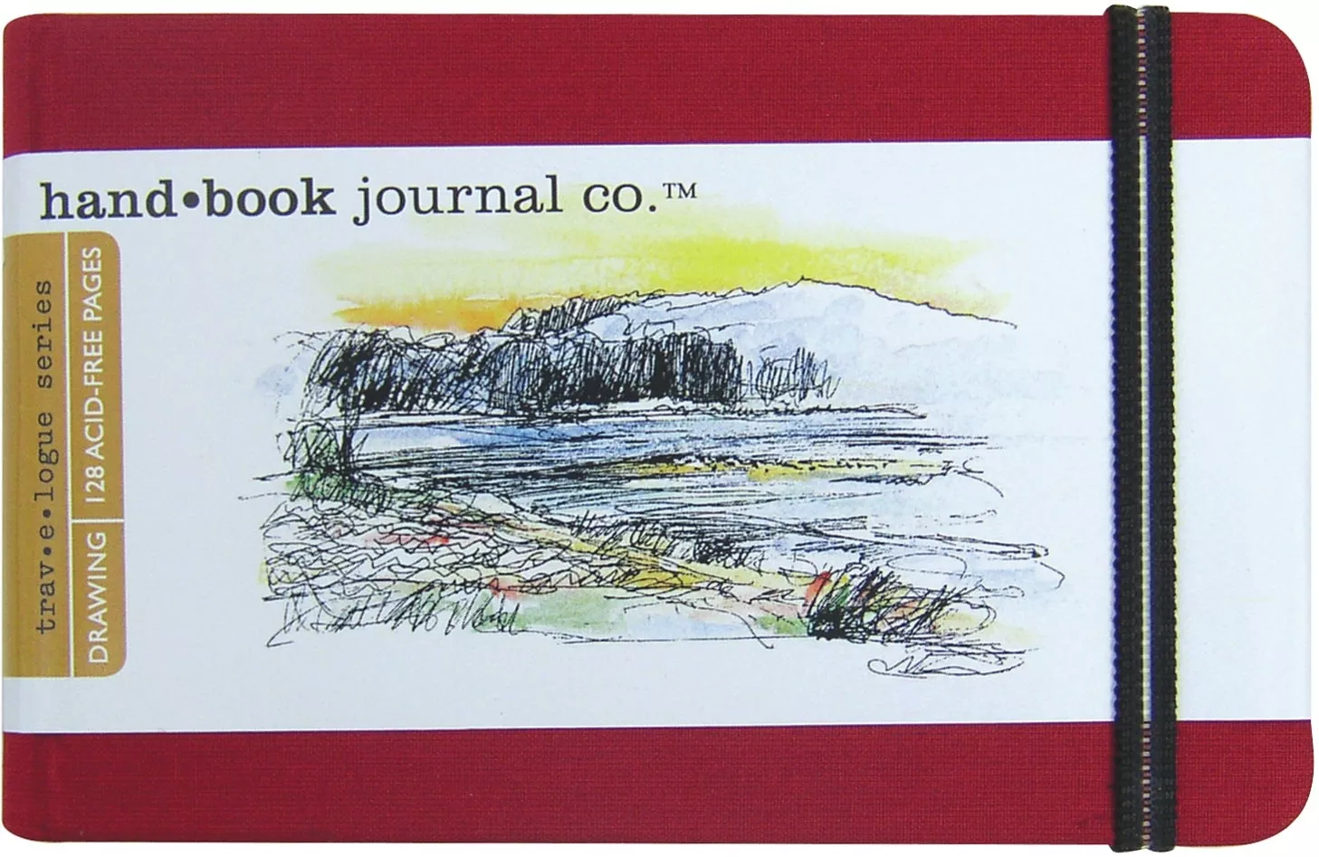 Hand Book 3.5 X 5.5 Landscape, Vermilion Red