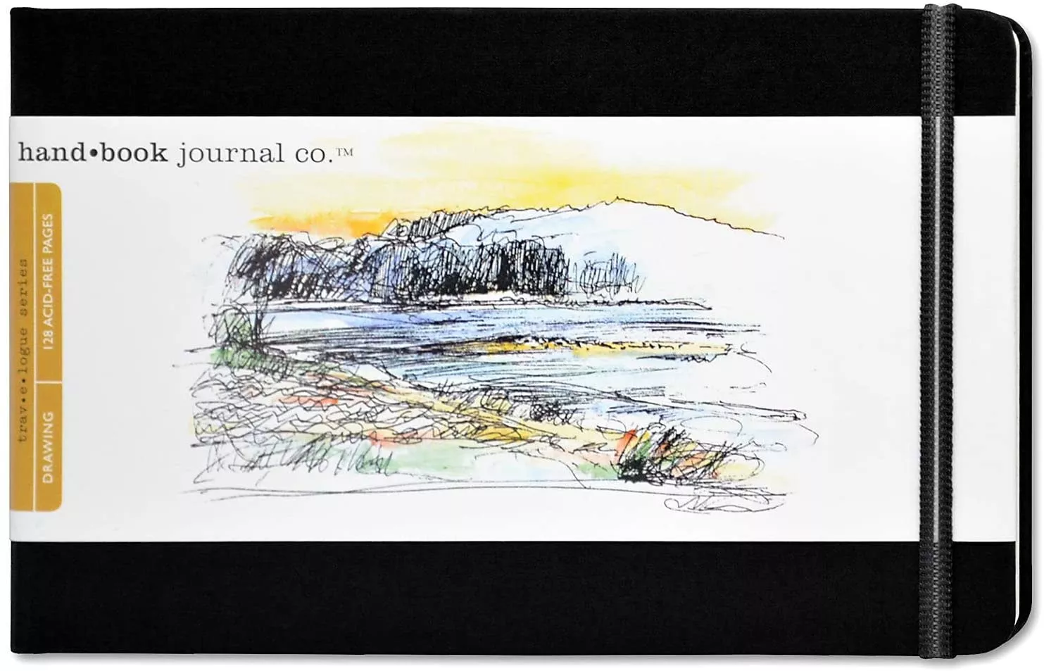 Hand Book 5.5 X 8.25 Landscape, Ivory Black