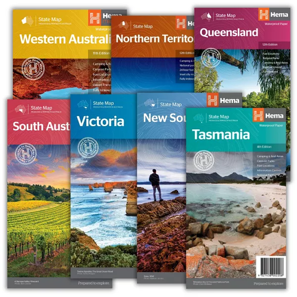 Hema Australia State Road Map Pack