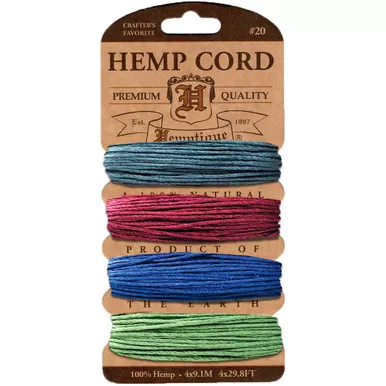 Hemp Cord Card, Earthy Pastels