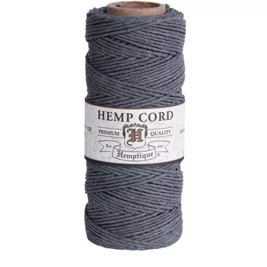 Hemp Cord, Grey Spool 205'