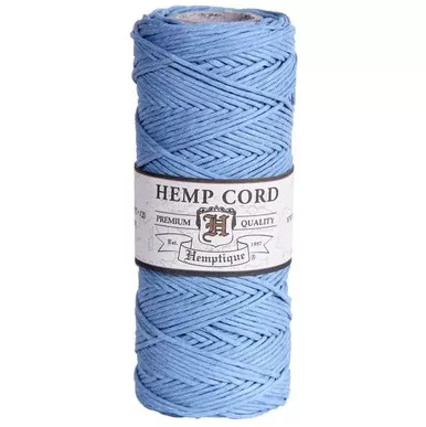 Hemp Cord, Light Blue Spool 205'