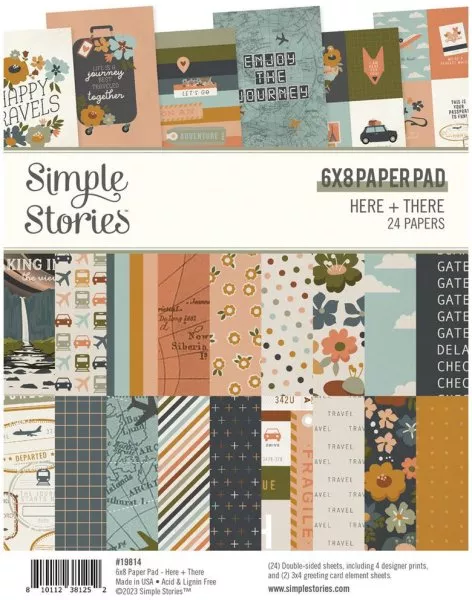 Here & There - Paper Pad - 6"x8" - Simple Stories