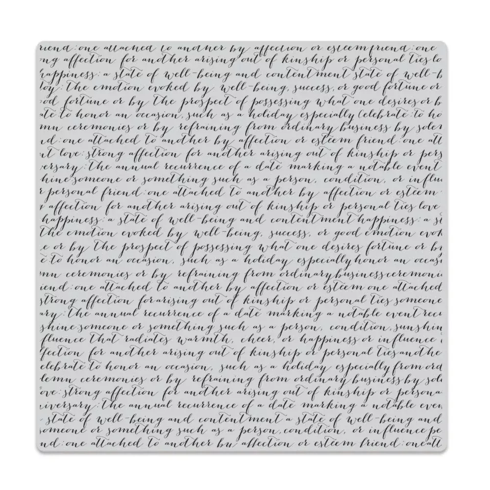 Hero Arts Cling Stamp SCRIPT Bold Prints CG830