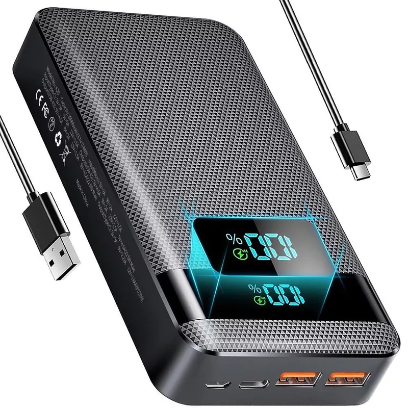 High-performance power bank with digital display and fast charging function Bowlift Black