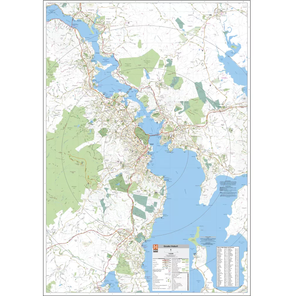 Hobart & Region ‘Super’ Laminated Wall Map