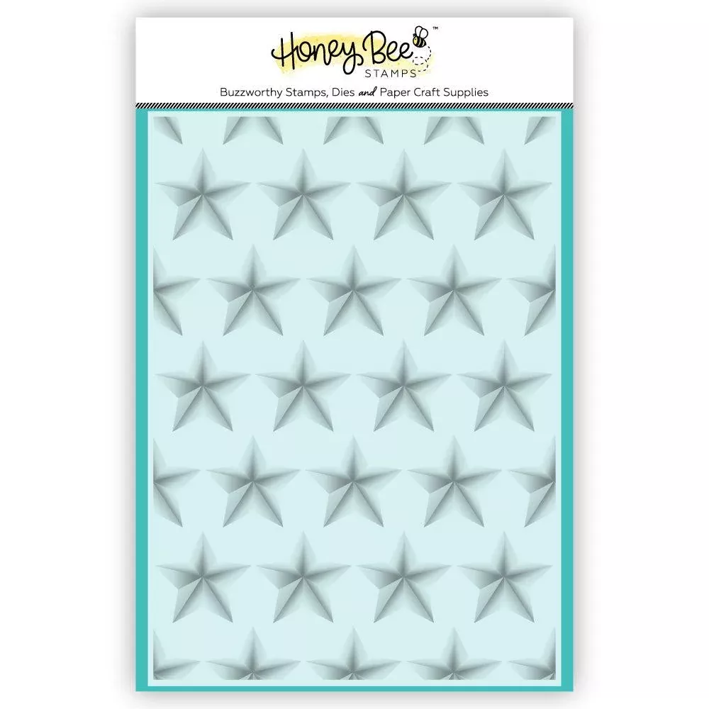 Honey Bee Stamps - 3D Embossing Folder - Star Spangled