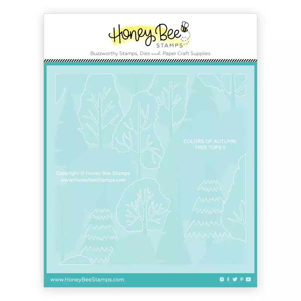 Honey Bee Stamps Background Stencil, Colors Of Autumn (6pc)