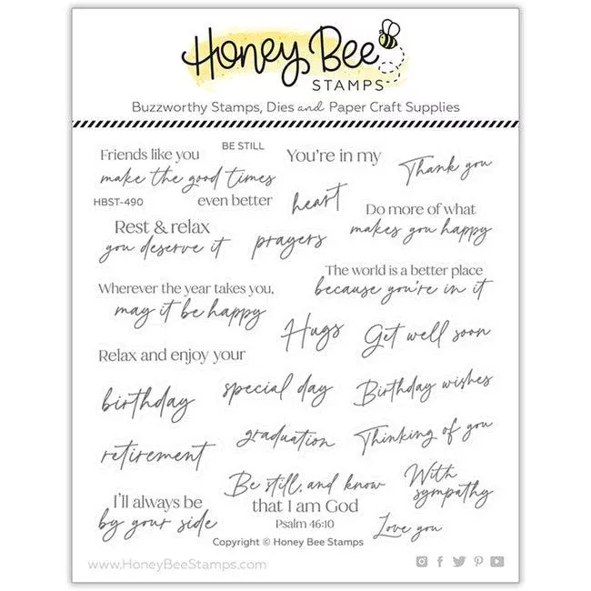 Honey Bee Stamps - Clear Stamps - Be Still